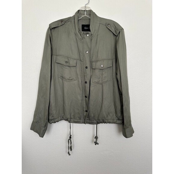 Rails Collins Sage Lightweight Jacket Anorak Full Zip Military Women’s Medium - Picture 2 of 12